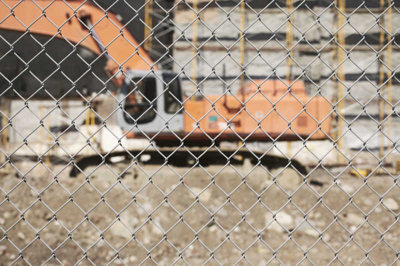 建筑工地桔挖掘机